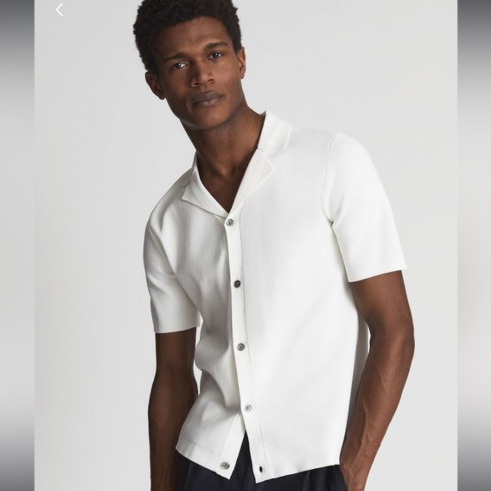 Reiss Chico Cuban Collar Short Large